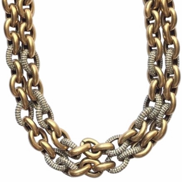 J Crew Pave Link Necklace - Picture 10 of 10